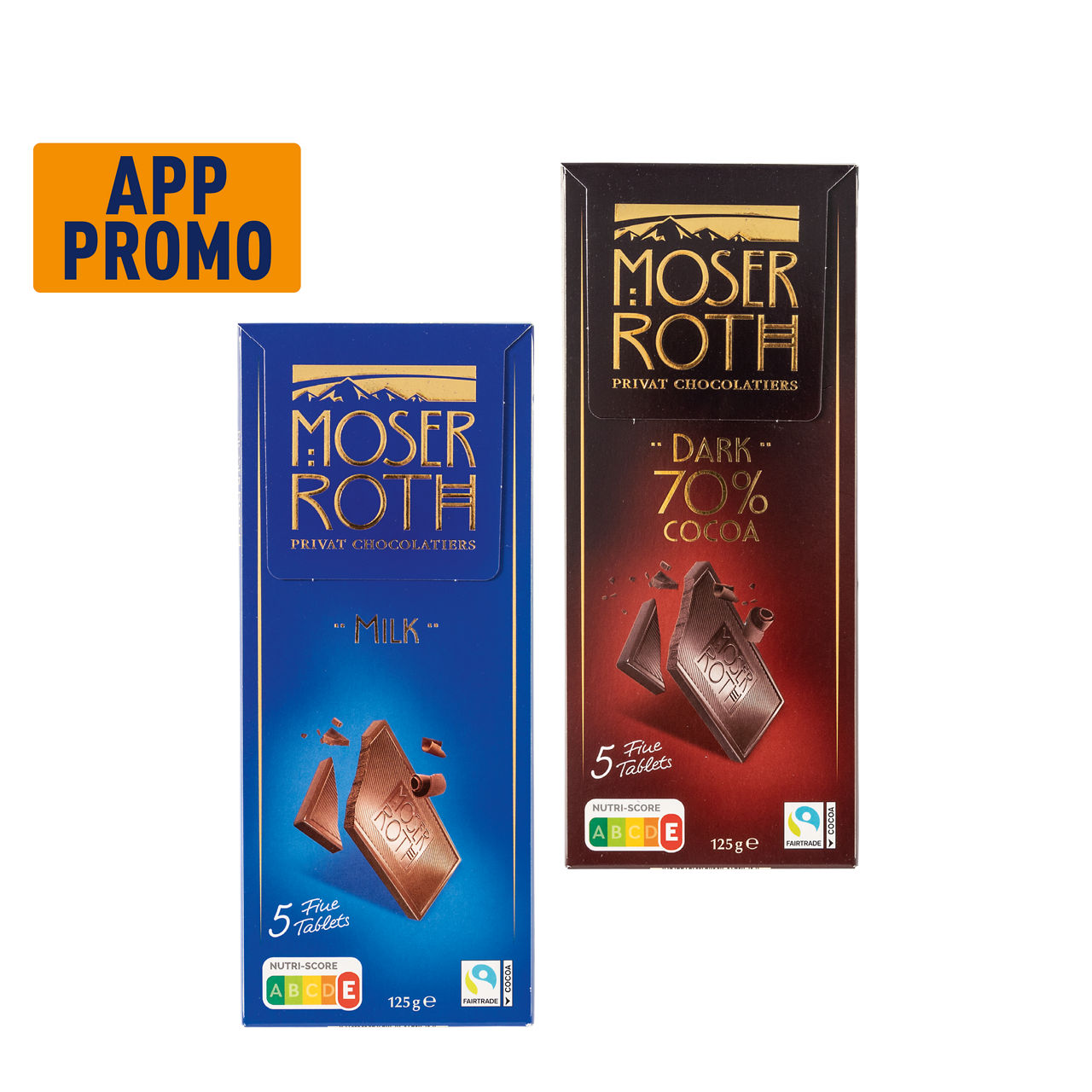 MOSER ROTH Minichocolaatjes, 5 st. (5 x 25 g)